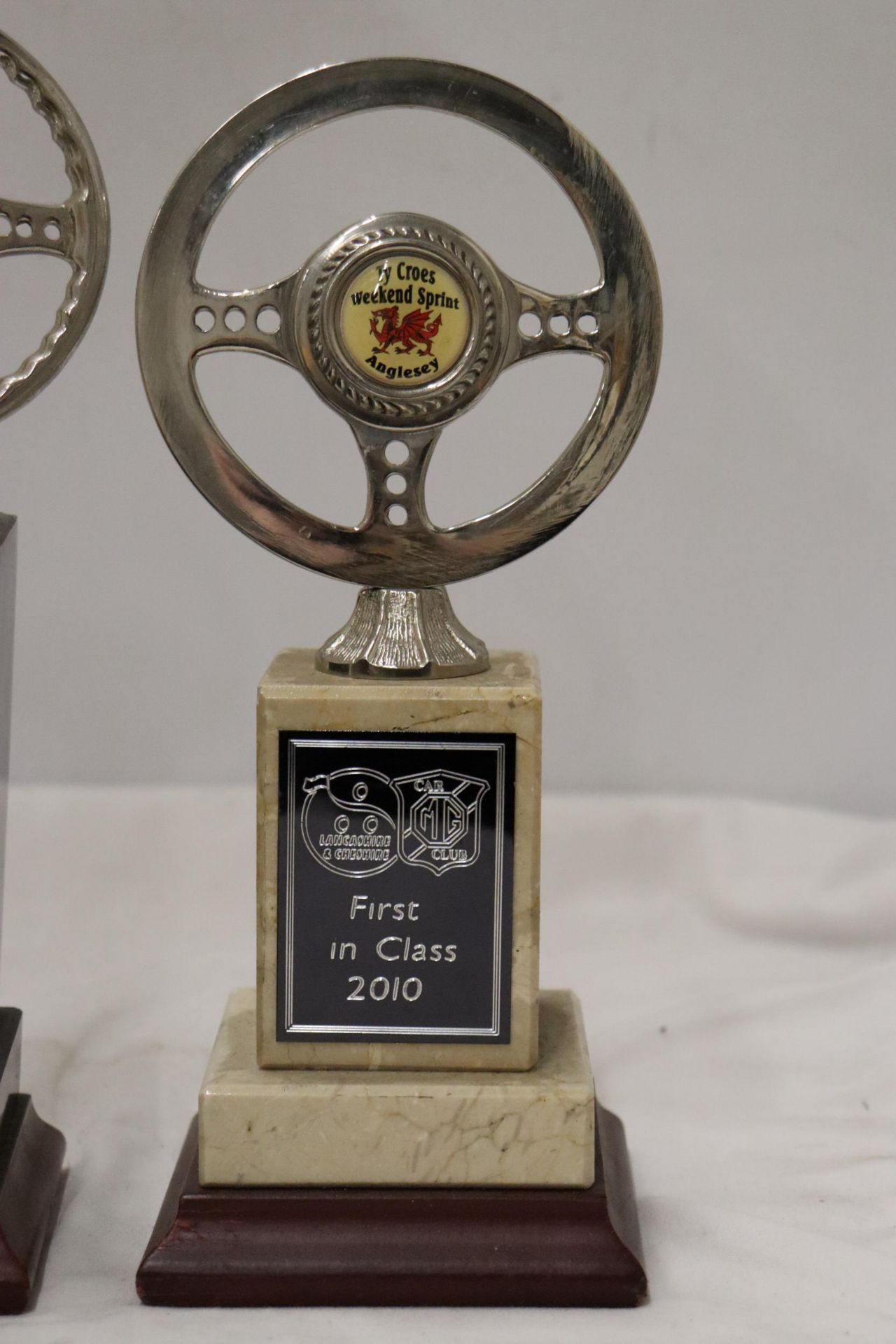 FOUR QUALITY BRASS AND STEEL ANGLESEY CAR CLUB AWARDS - Image 3 of 9