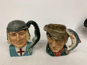 TWO ROYAL DOULTON TOBY JUGS - ST GEORGE AND THE POACHER