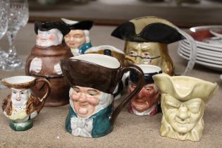 A COLLECTION OF VINTAGE TOBY JUGS - 8 IN TOTAL