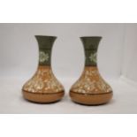 A PAIR OF LANGLEY LOVIQUE WARE ART POTTERY VASES