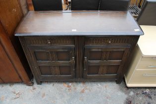 A REPRODUCTION OAK DRESSER BASE 48" WIDE