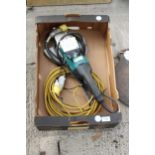 A 110V MAKITA ANGLE GRINDER WITH AN EXTENSION LEAD