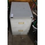 A TRIUMPH TWO DRAWER METAL FILING CABINET