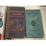THE AA HANDBOOK 1937-38 AND A MICHELIN GUIDE 10TH EDITION 1925