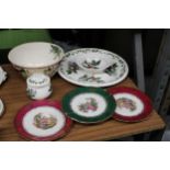 A COLLECTION OF CERAMICS TO INCLUDE CABINET PLATES, AND PORTMEIRION POTTERY