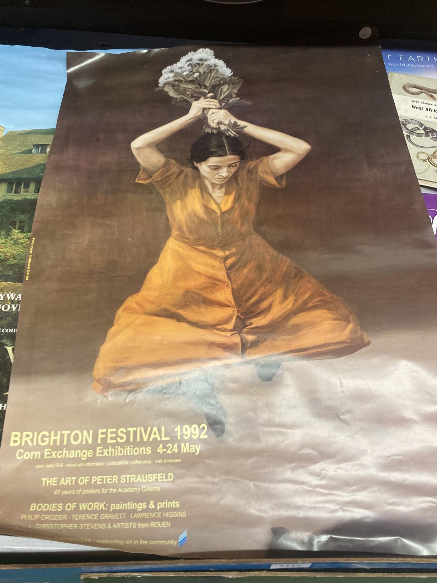 TWO ADVERTISING POSTERS TO INCLUDE BRIGHTON FESTIVAL 1992 CORN EXCHANGE EXHIBITIONS AND LUTYENS - Image 2 of 3