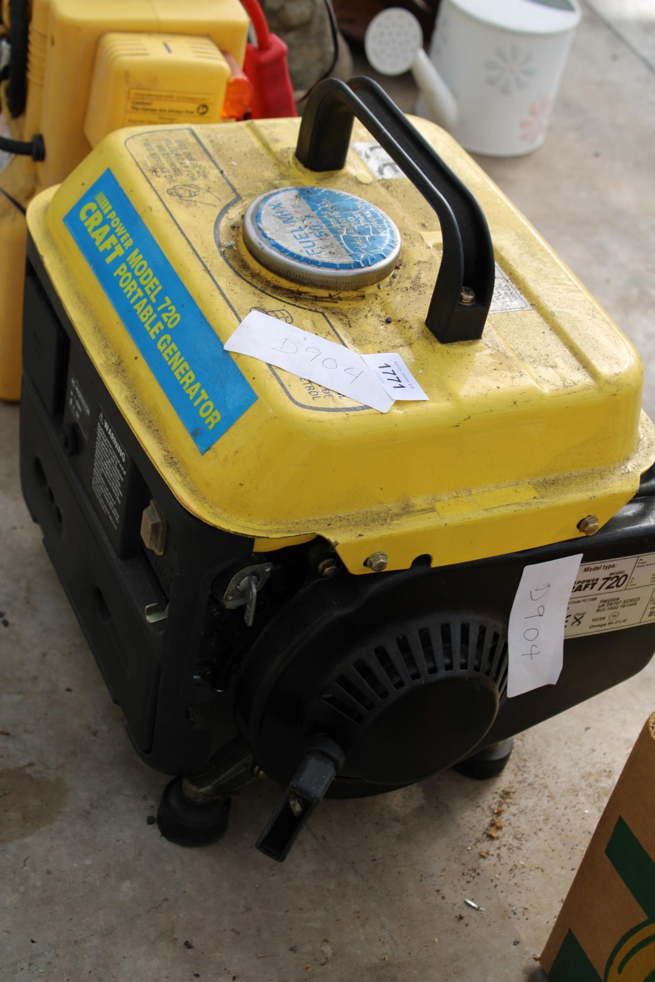 A POWER CRAFT MODEL 720 PORTABLE PETROL GENERATOR - Image 2 of 2