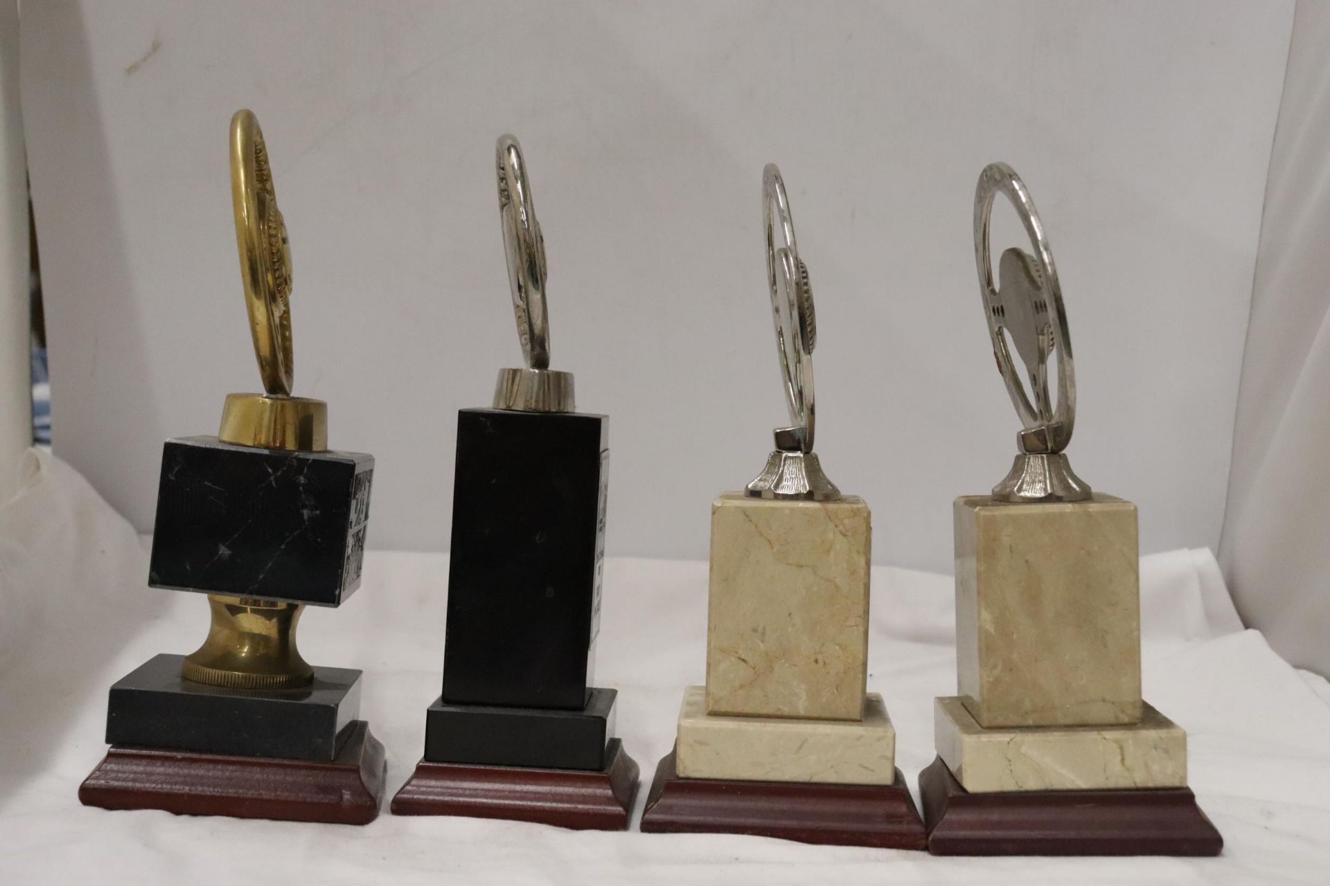 FOUR QUALITY BRASS AND STEEL ANGLESEY CAR CLUB AWARDS - Image 8 of 9