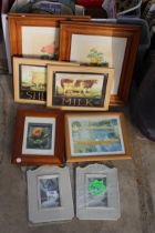 AN ASSORTMENT OF FRAMED PRINTS AND PICTURES