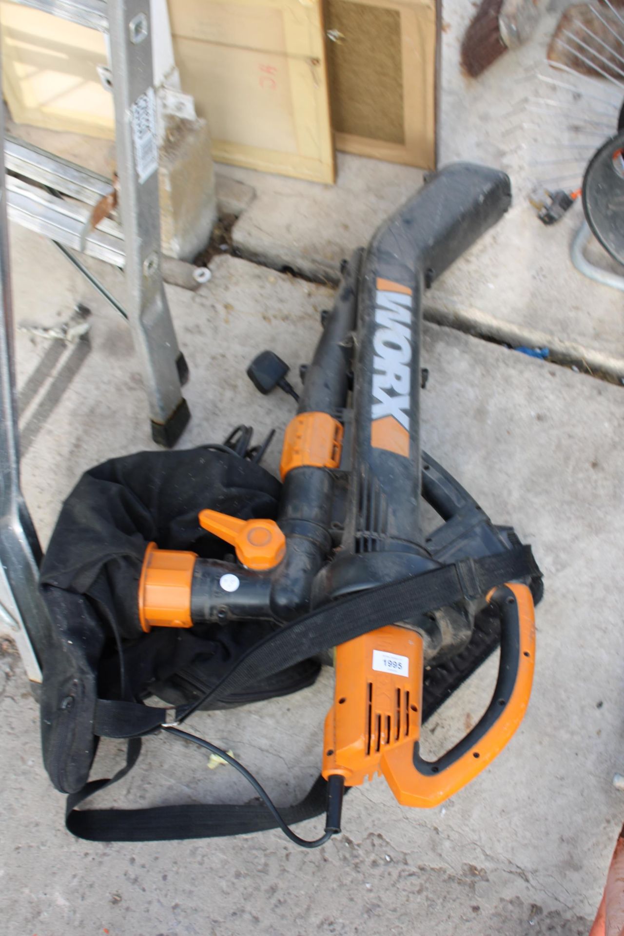 A WORK ELECTRIC LEAF BLOWER AND TWO ALUMINIUM MULTI FUNCTIONAL LADDERS - Image 2 of 2