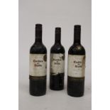 THREE BOTTLES OF RESERVA CASILLERO DEL DIABLO MERLOT RED WINE