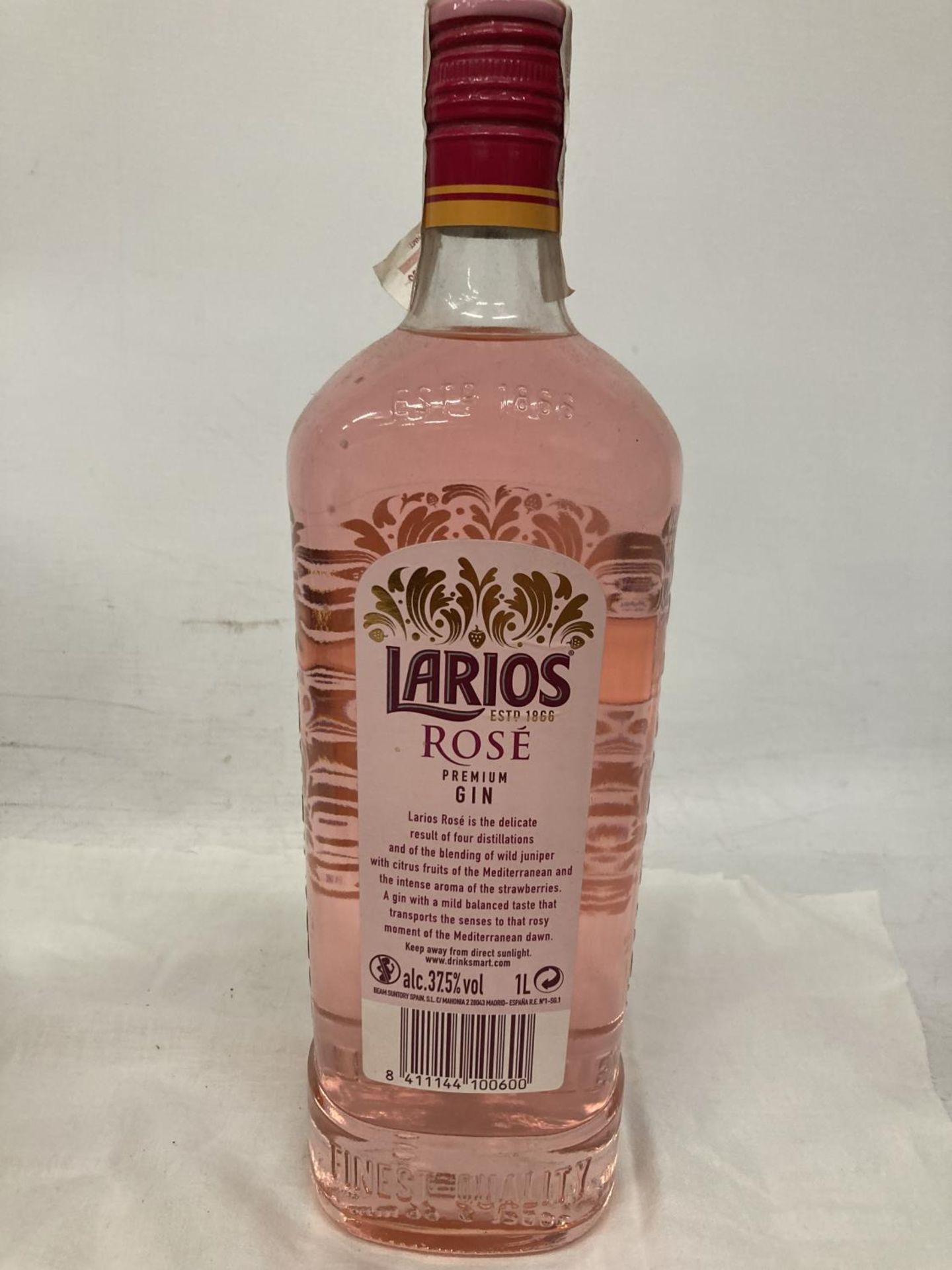 TWO BOTTLES OF PINK GIN TO INCLUDE A 70CL GORDONS AND A 1L LARIOS - Image 4 of 5