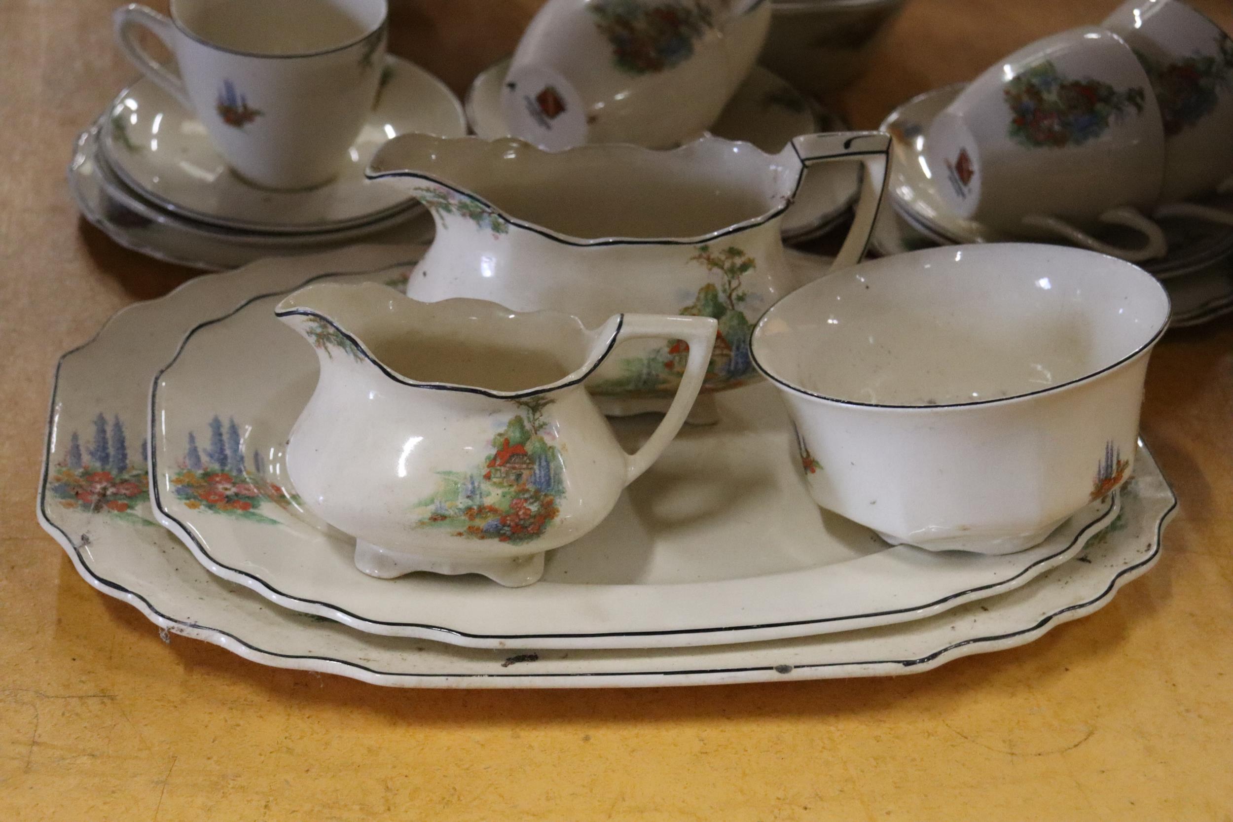 A MYOTT STAFFORDSHIRE DINNER SERVICE TO INCLUDE TUREENS, BOWLS, SAUCE BOAT, PLATES, ETC., - Image 2 of 10