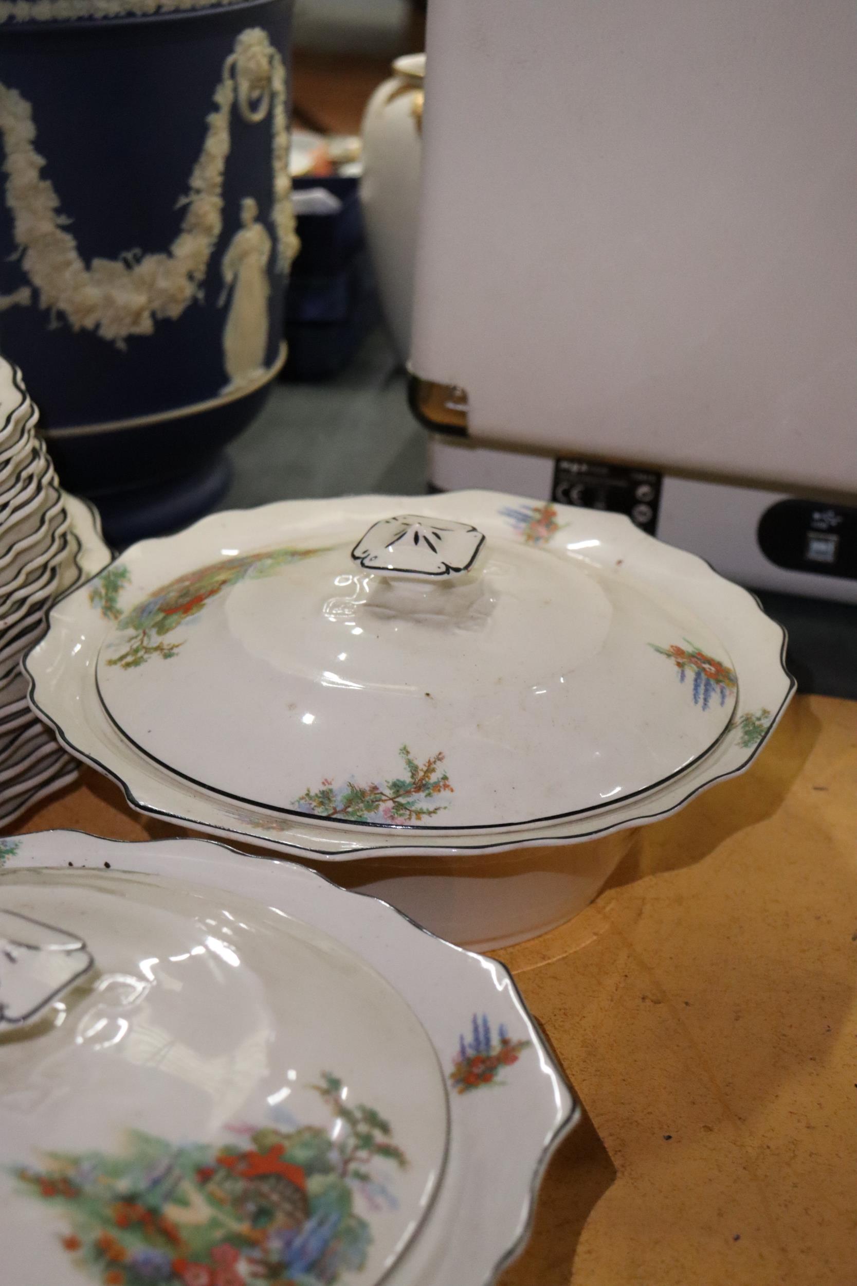A MYOTT STAFFORDSHIRE DINNER SERVICE TO INCLUDE TUREENS, BOWLS, SAUCE BOAT, PLATES, ETC., - Image 10 of 10