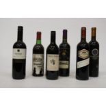 SIX VARIOUS BOTTLE OF RED WINE