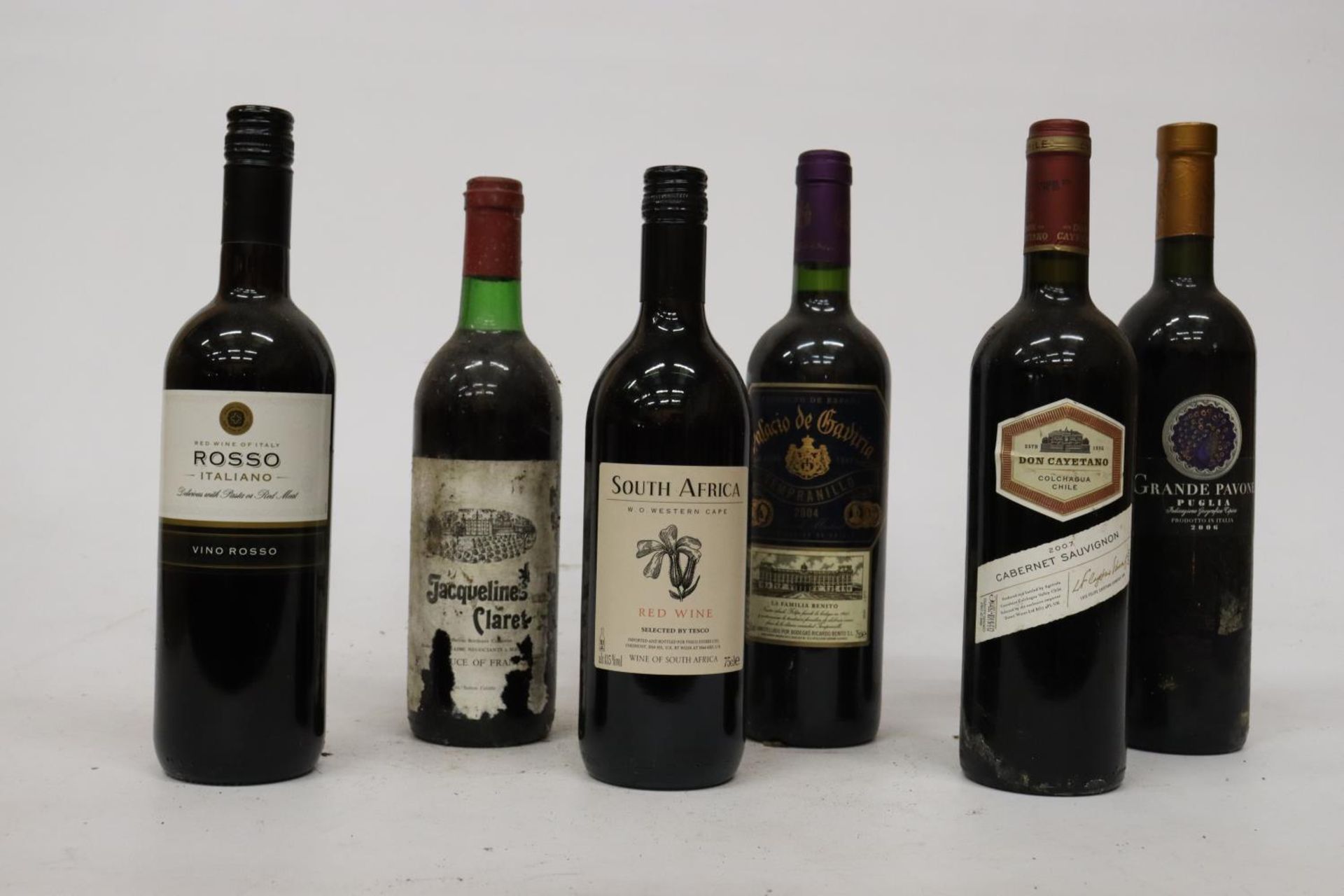 SIX VARIOUS BOTTLE OF RED WINE