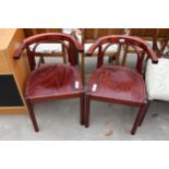 A PAIR OF BENTWOOD ELBOW CHAIRS