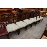 A SET OF SIX HEPPLEWHITE STYLE DINING CHAIRS TWO BEING CARVERS