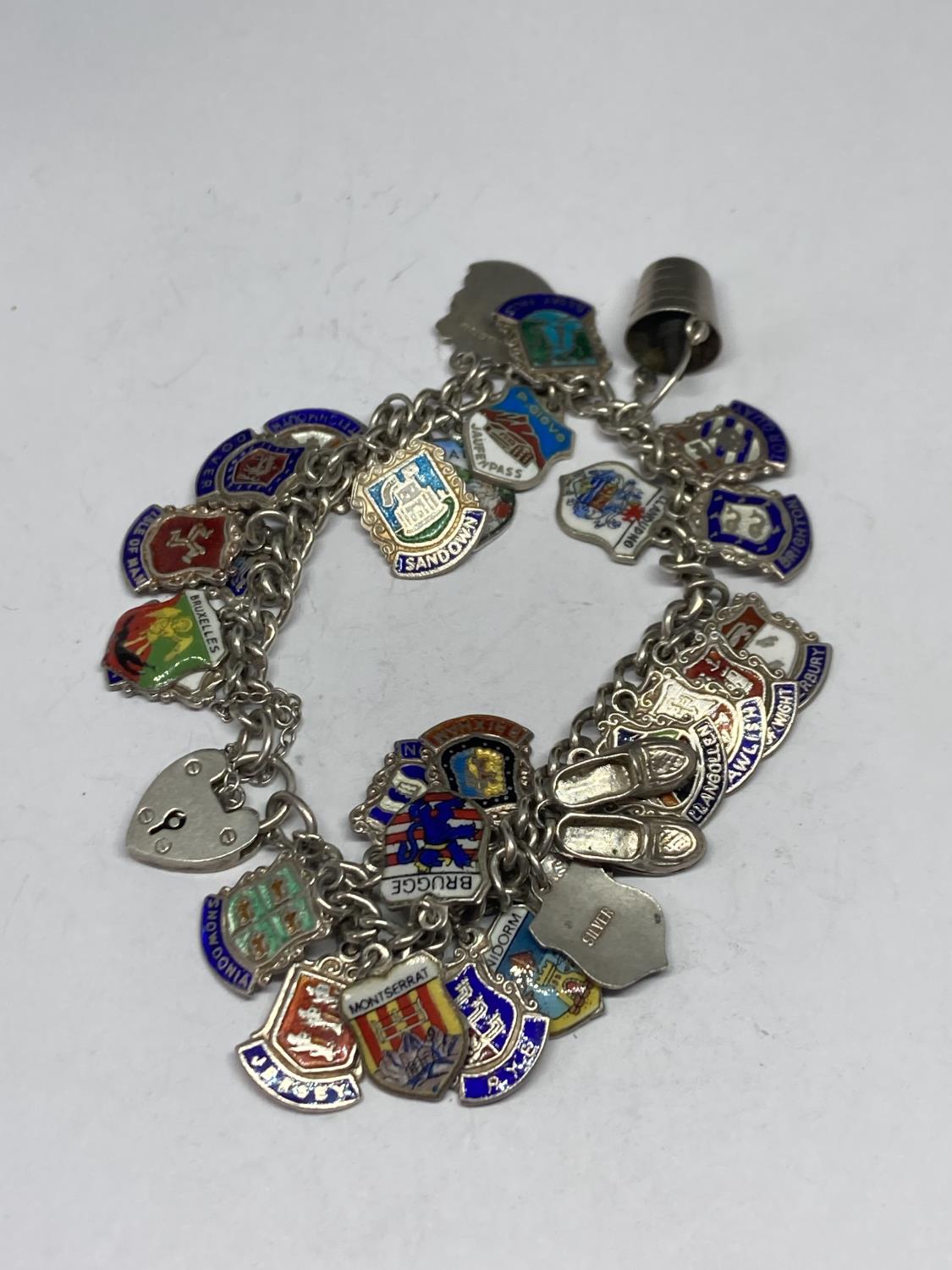 A SILVER CHARM BRACELET