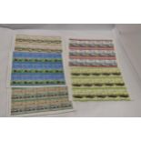 A COLLECTION OF FULL SHEETS OF CLASSIC CAR STAMPS
