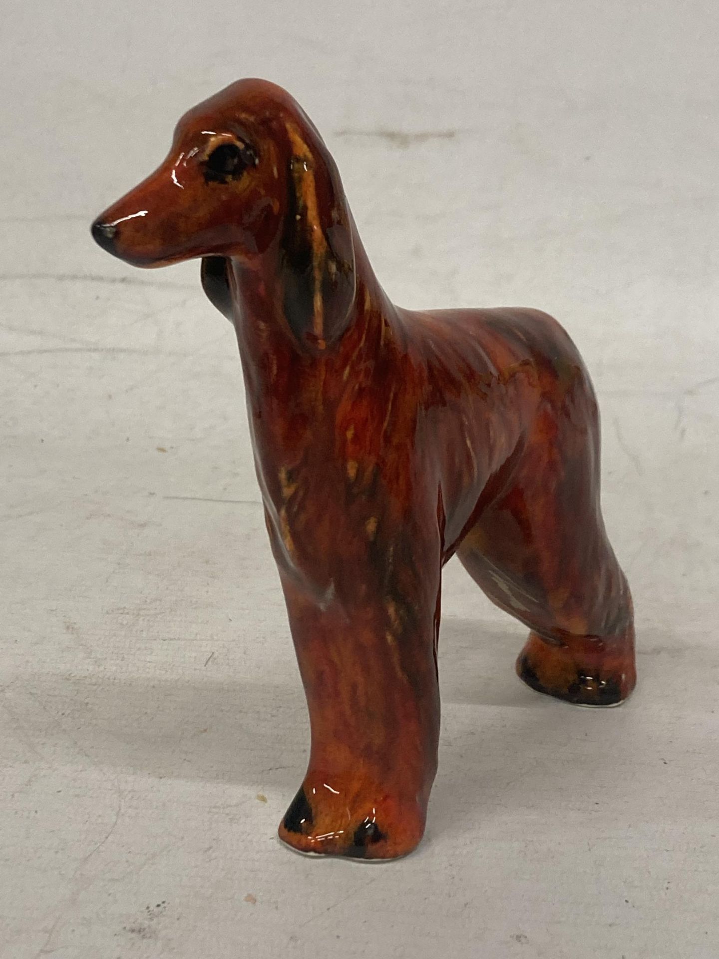 AN ANITA HARRIS AFGHAN HOUND SIGNED IN GOLD