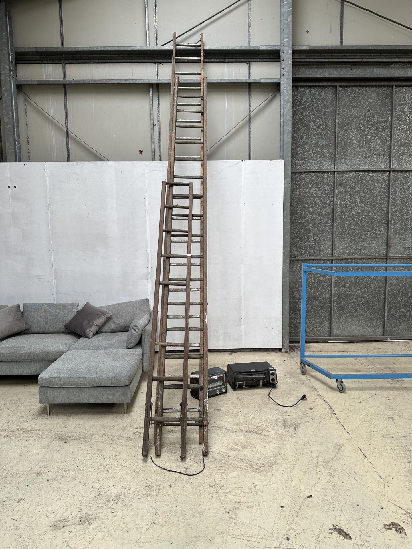 THREE VARIOUS LADDERS