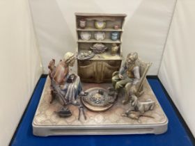 AN A BORSATO MADE IN ITALY FIGURINE OF A KITCHEN SCENE