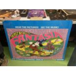 A VINTAGE WALT DISNEY PRODUCTIONS "FANTASIA" PICTURE ON BOARD APPROXIMATELY 99CM BY 73CM