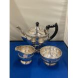 THREE ITEMS TO INCLUDE A HALLMARKED BIRMINGHAM SILVER JUG AND BOWL AND A VINERS OF SHEFFIELD