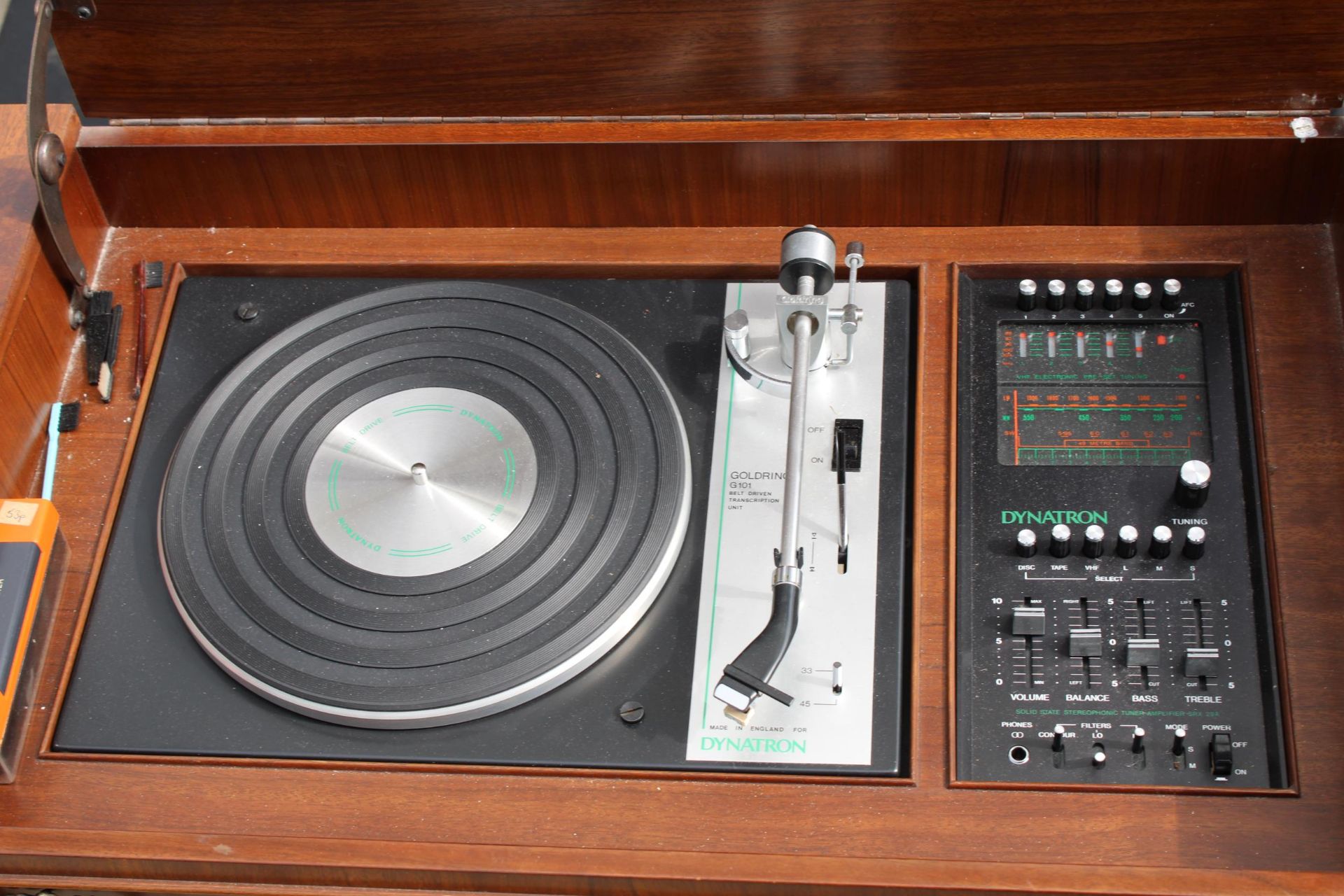 A VINTAGE MID CENTURY RADIOGRAM WITH A DRAYTON DECK AND SPEAKERS - Image 2 of 6