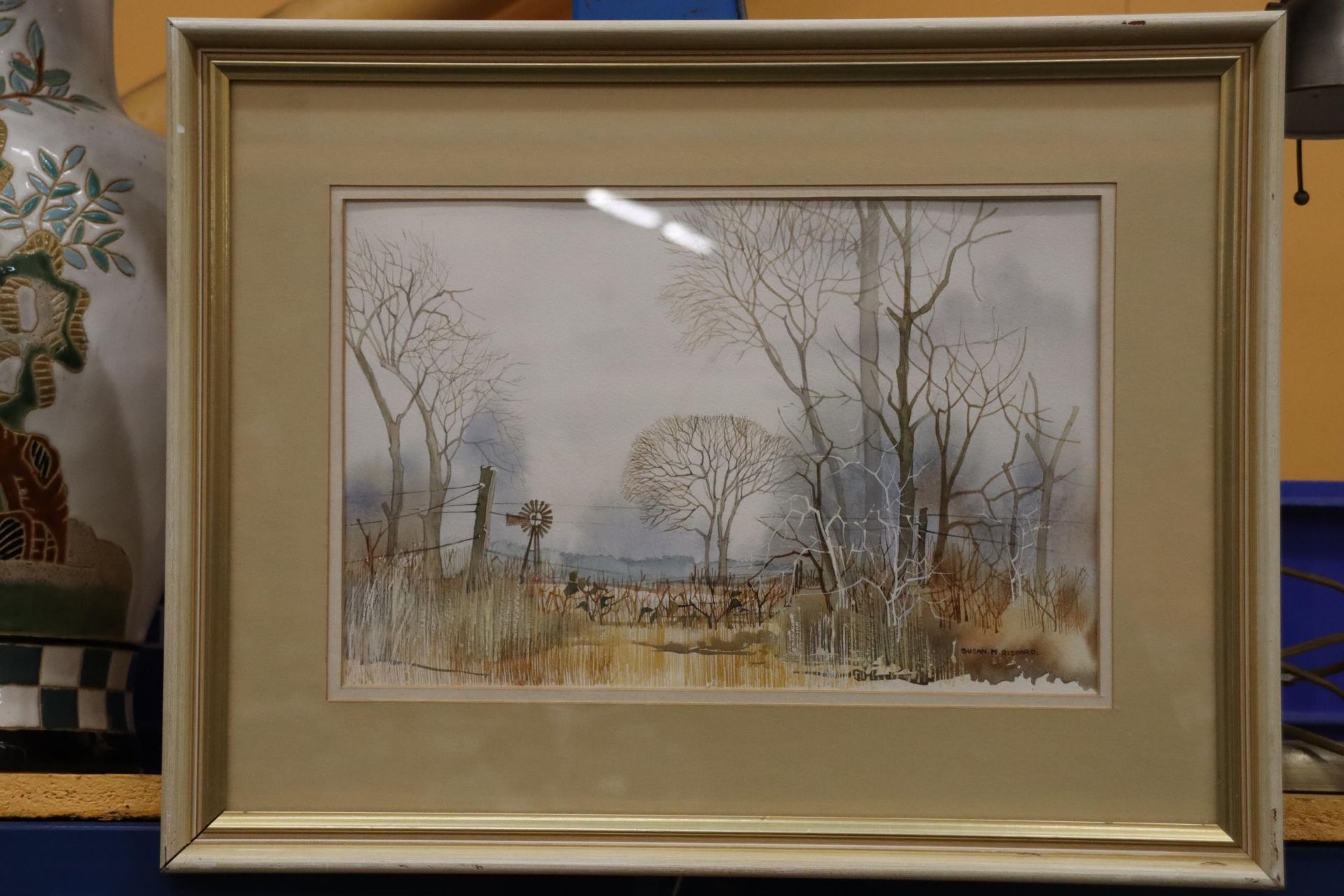 THREE FRAMED WATERCOLOURS - LANGDALE PIKES, THIRLMERE BY CHARLES C SMITH PLUS A LANDSCAPE, SIGNED - Bild 7 aus 14