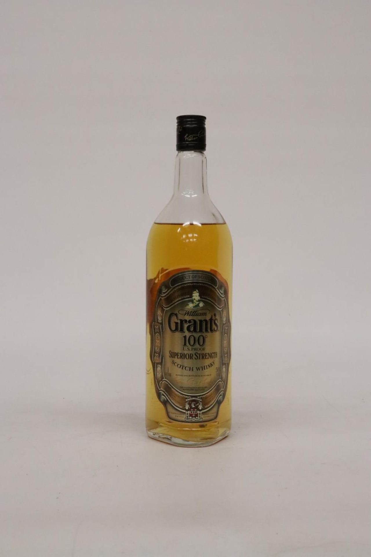 A 1L BOTTLE OF GRANTS 100 PROOF SUPERIOR STRENGTH SCOTCH WHISKY - Image 3 of 4