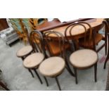 FOUR BENTWOOD DINING CHAIRS