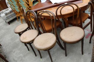 FOUR BENTWOOD DINING CHAIRS