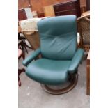 A STRESSLESS EKORNES SWIVEL RECLINER CHAIR