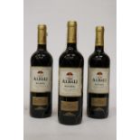 THREE BOTTLES OF VINA ALBALI RESERVA SPANISH RED WINE 2012