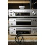 THREE RARE DENON SEPERATES WITH REMOTE CONTROL TO INCLUDE A STEREO RECEIVER, COMPACT DISC PLAYER AND