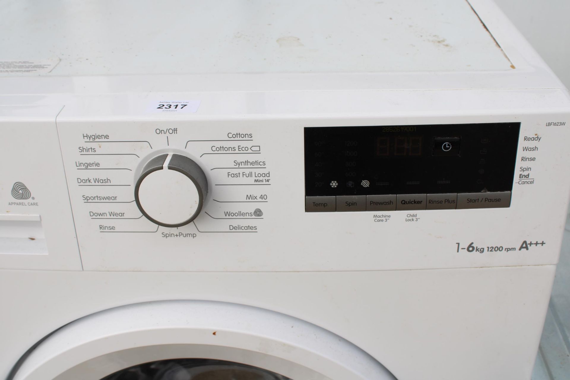 A WHITE BLOMBERG 6KG WASHING MACHINE - Image 2 of 3