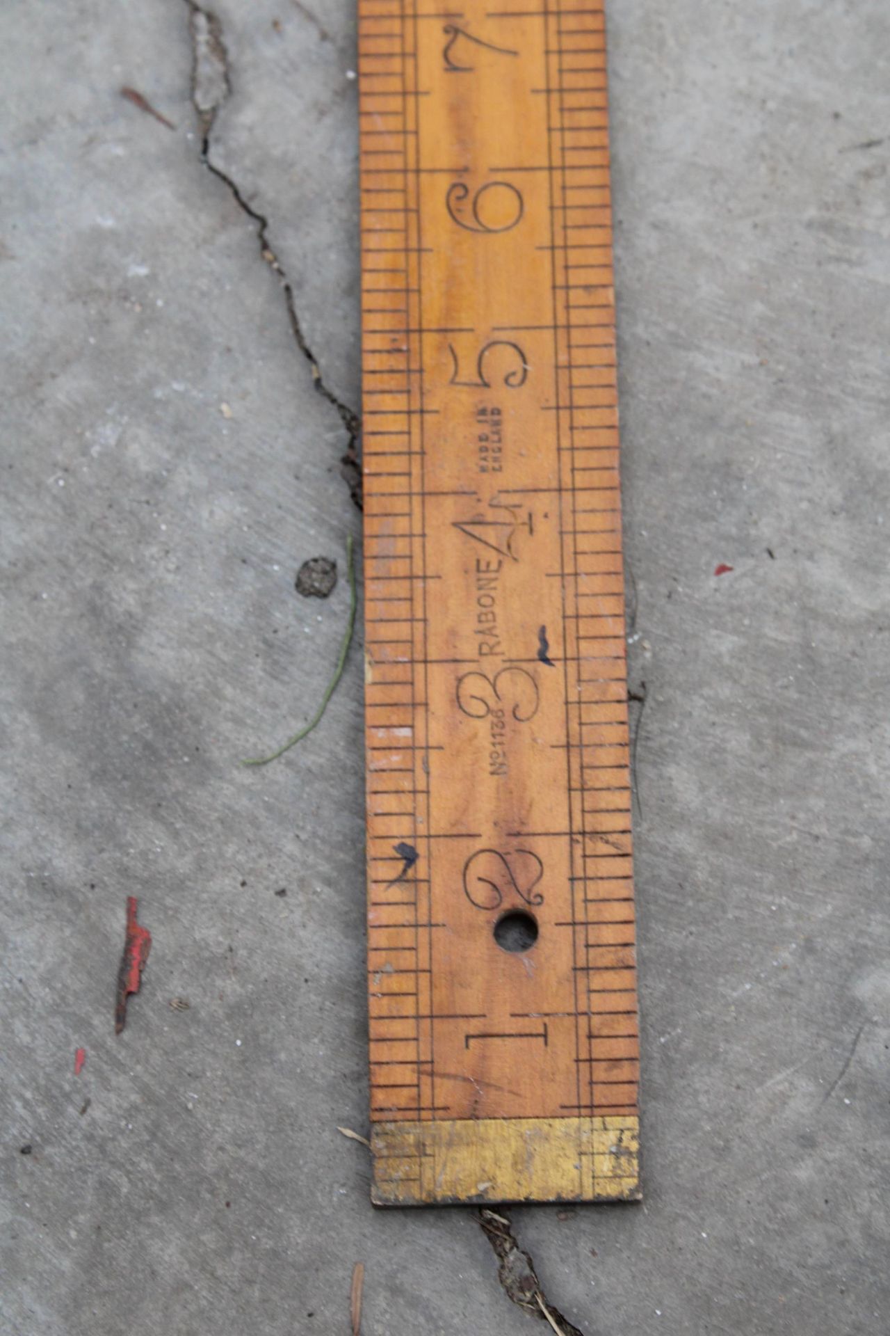 A 71" WOODEN RULER - Image 2 of 3