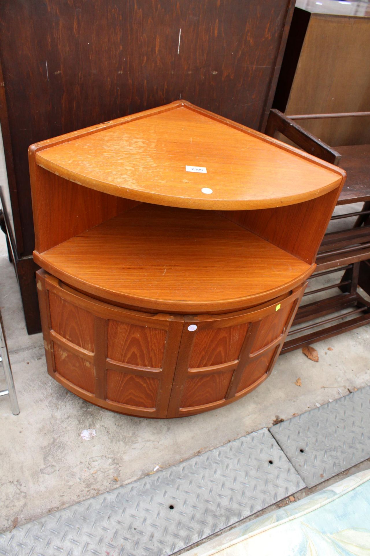 A RETRO TEAK NATHAN CORNER UNIT