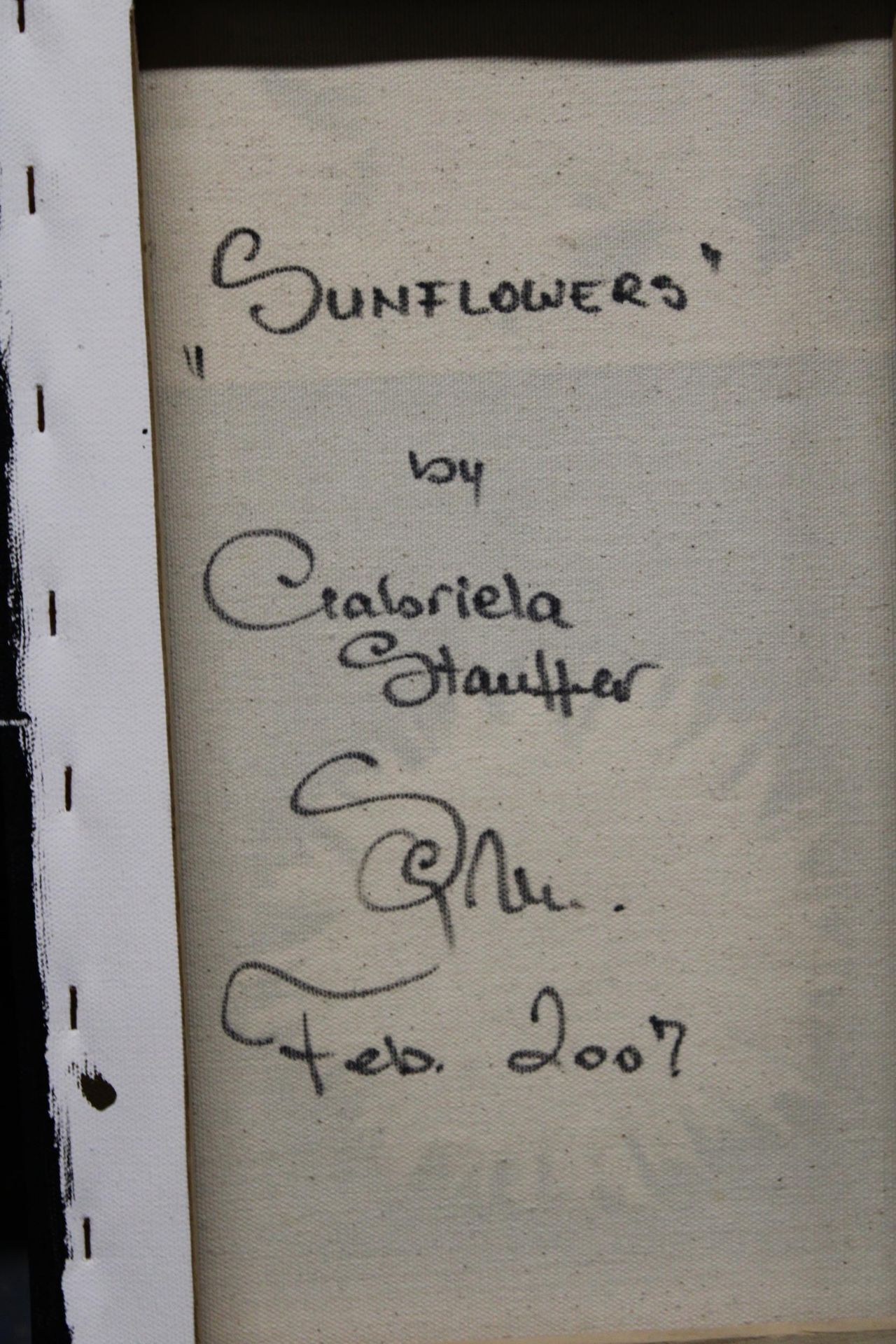 A SET OF FOUR "SUNFLOWERS" BY GABRIELA STAUFFER - FEB 2007 - Image 3 of 3