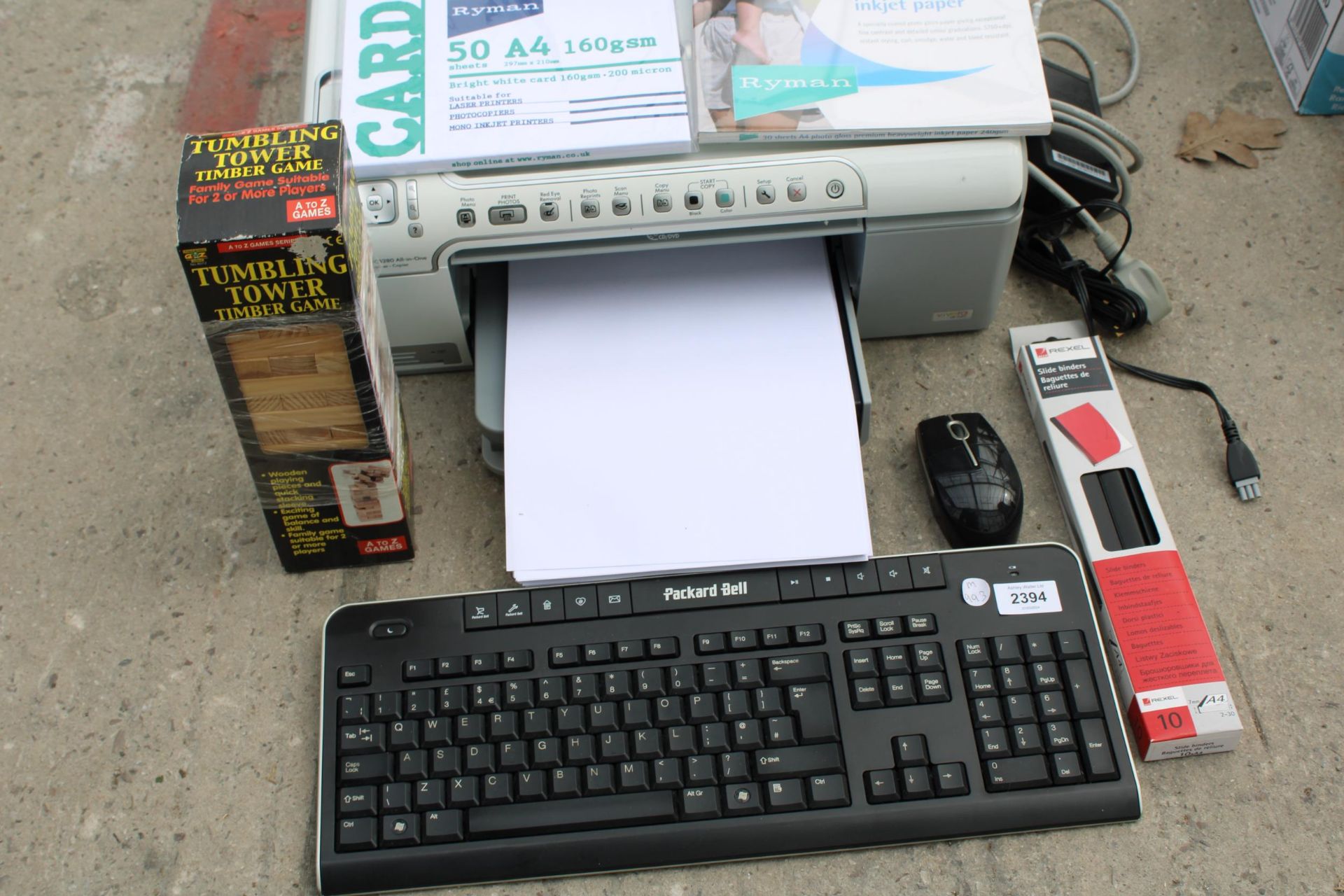 VARIOUS ITEMS TO INCLUDE A PRINTER, KEYBOARD REMOTE CONTROL TRANSMITTERS ETC - Image 2 of 5