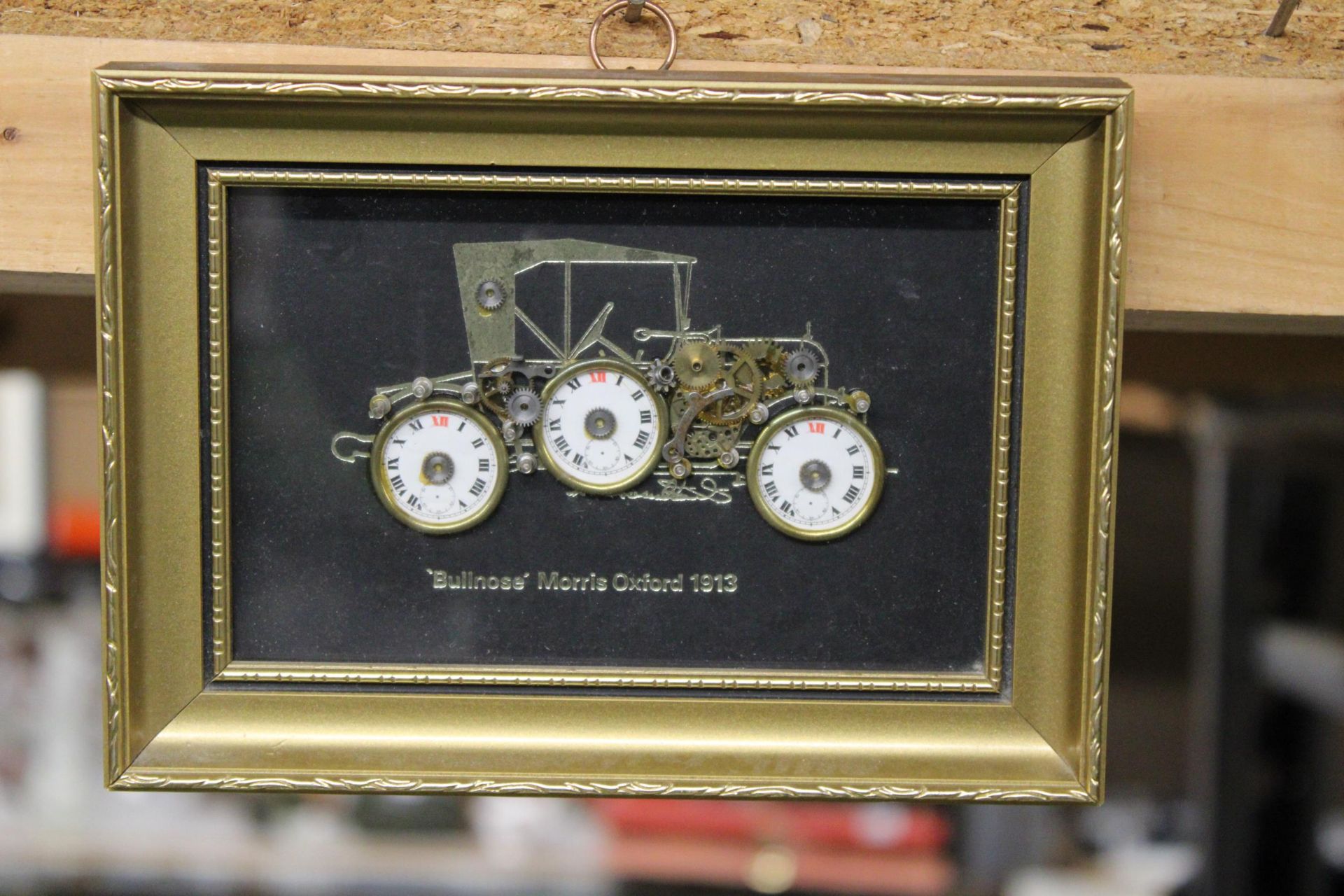 THREE PICTURES OF TRANSPORT MADE WITH WATCH PARTS - Image 2 of 5