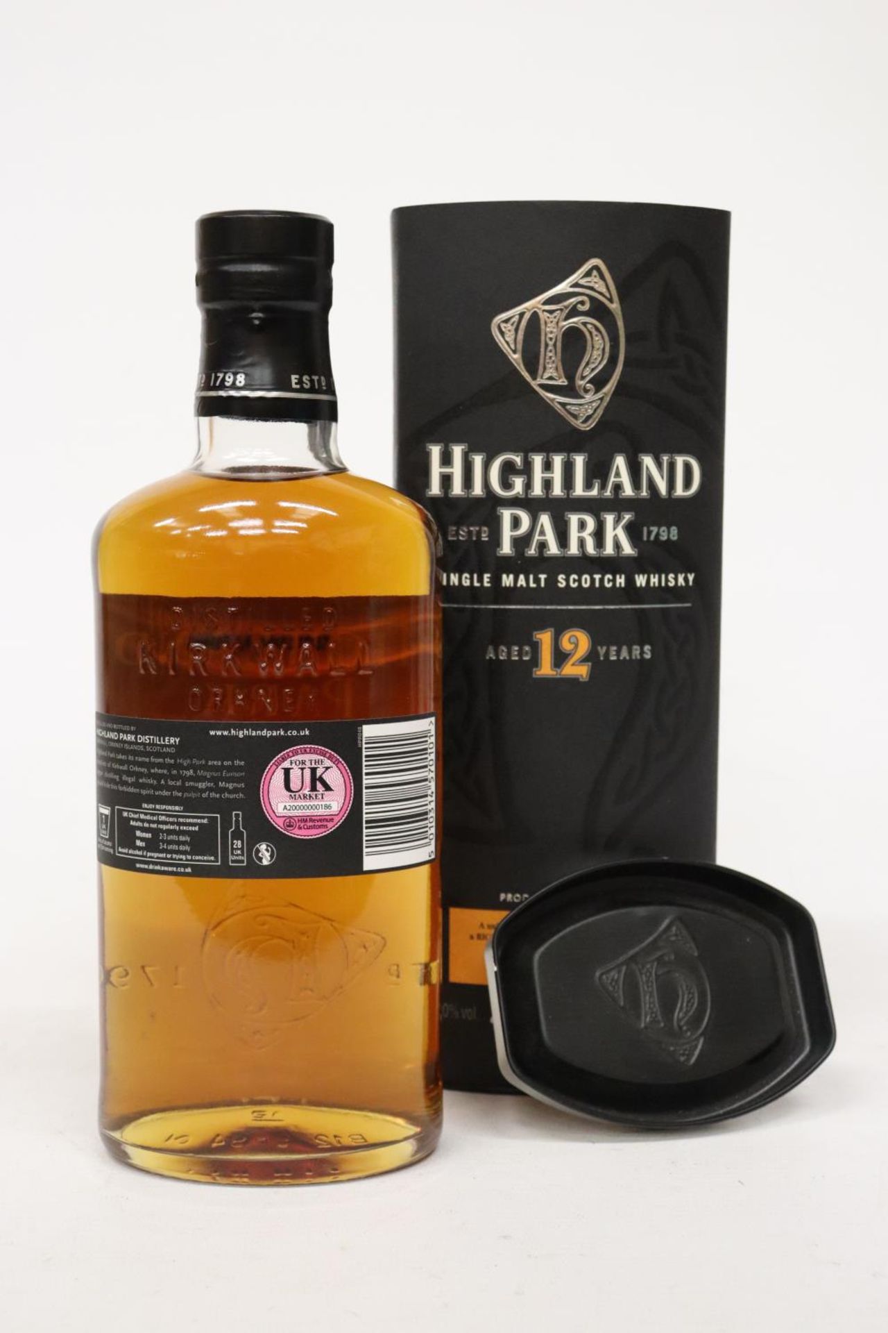 A BOTTLE OF HIGHLAND PARK 12 YEAR OLD WHISKY, BOXED - Image 5 of 5