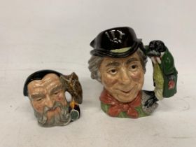 TWO ROYAL DOULTON TOBY JUGS - MERLIN AND THE WALRUS AND CARPENTER