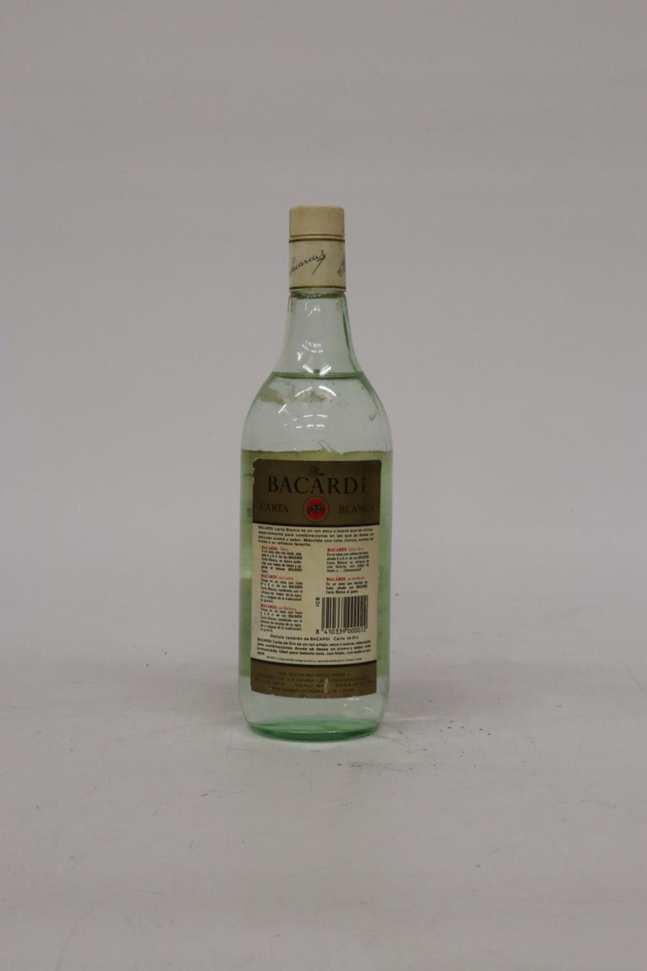 A 1L BOTTLE OF CARTA BLANCA RON SUPERIOR BACARDI - Image 2 of 4
