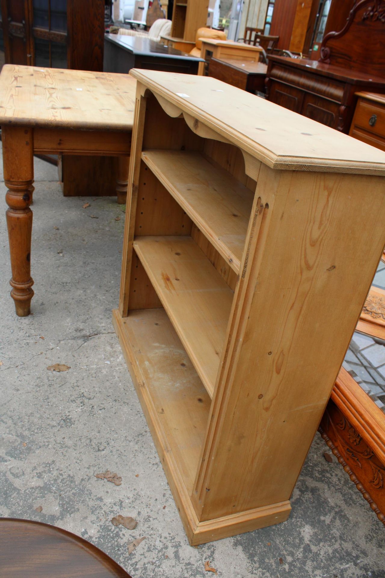 A MODERN PINE OPEN BOOKCASE, 36" WIDE - Image 2 of 2