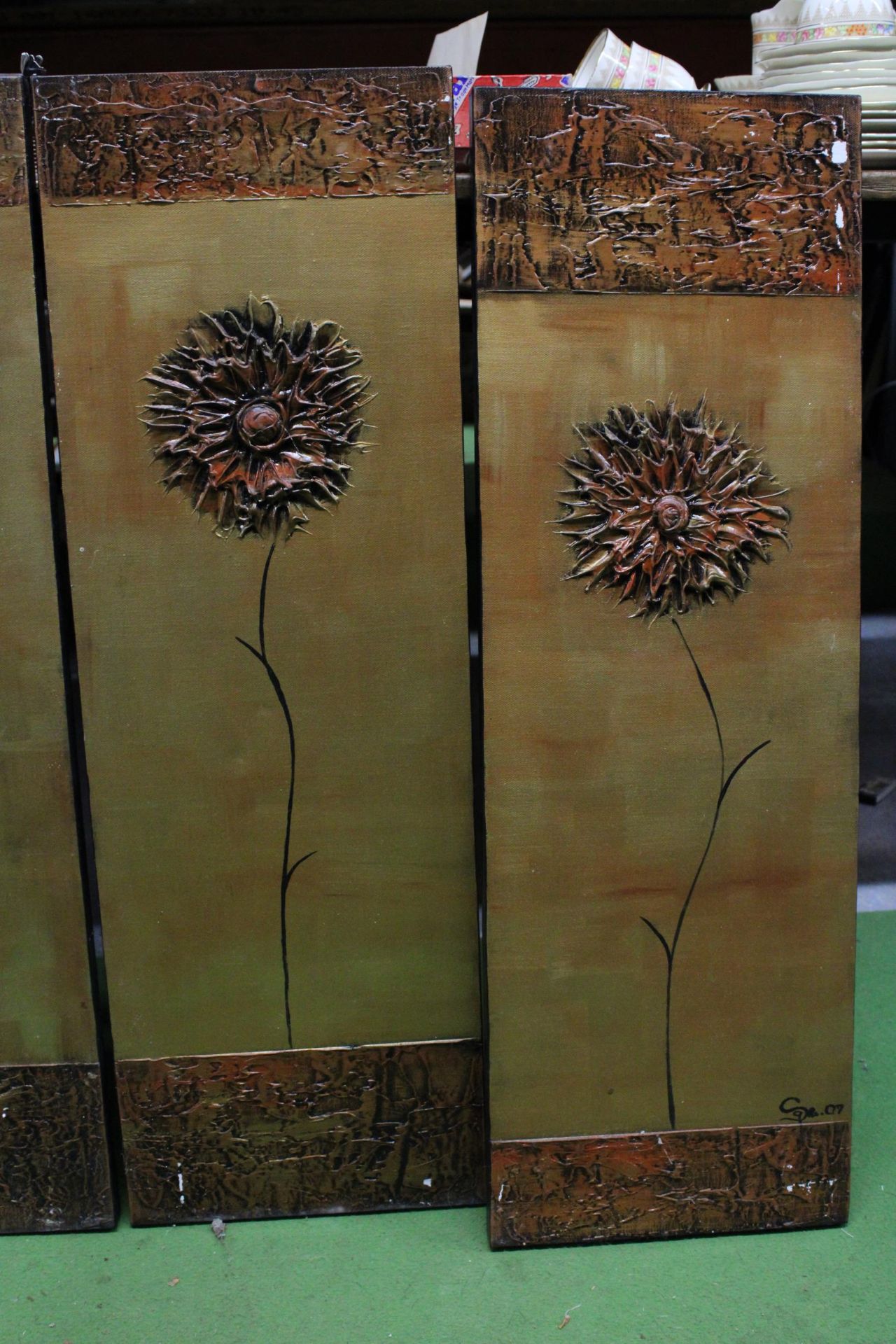 A SET OF FOUR "SUNFLOWERS" BY GABRIELA STAUFFER - FEB 2007 - Image 2 of 3