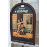 A VINTAGE STYLE WOODEN 'IDEAL HUSBAND' SIGN