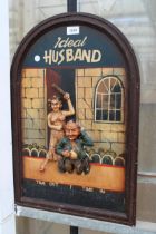 A VINTAGE STYLE WOODEN 'IDEAL HUSBAND' SIGN